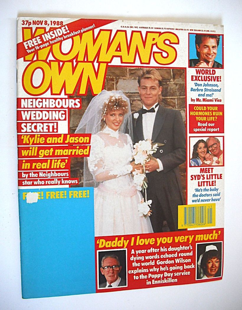 Woman's Own magazine - Jason Donovan and Kylie Minogue cover (8 November 1988)