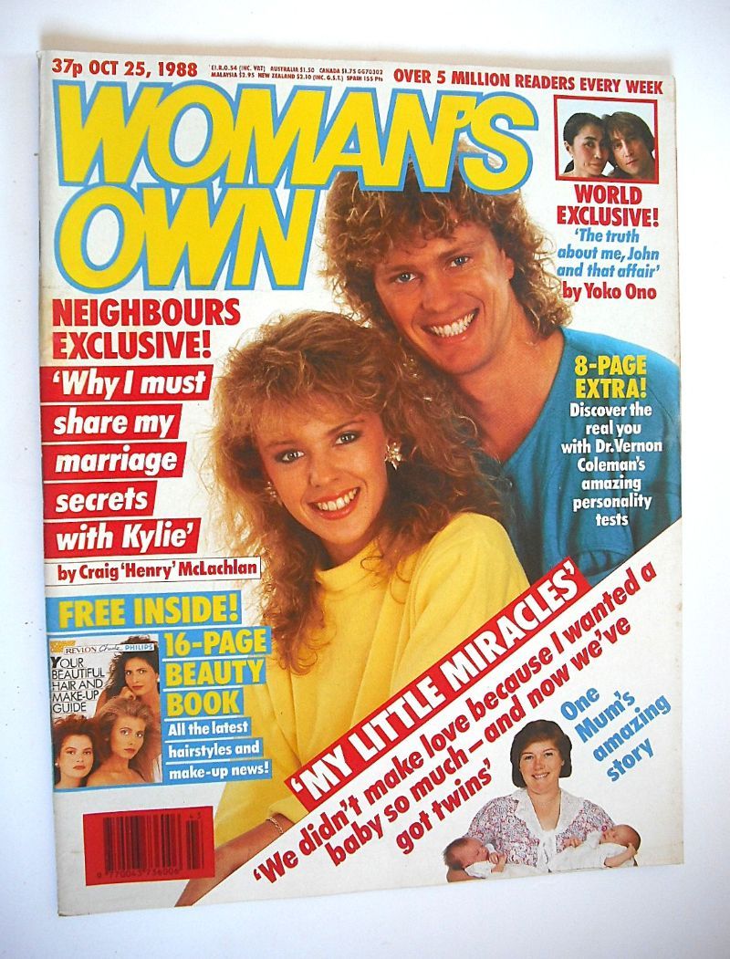 Woman's Own magazine - 25 October 1988 - Craig McLachlan and Kylie Minogue cover