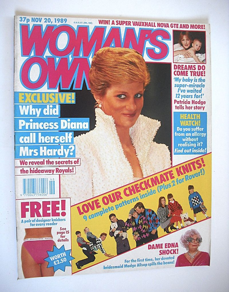 Woman's Own magazine - 20 November 1989 - Princess Diana cover