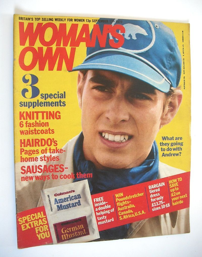 Woman's Own magazine - 17 September 1977 - Prince Andrew cover