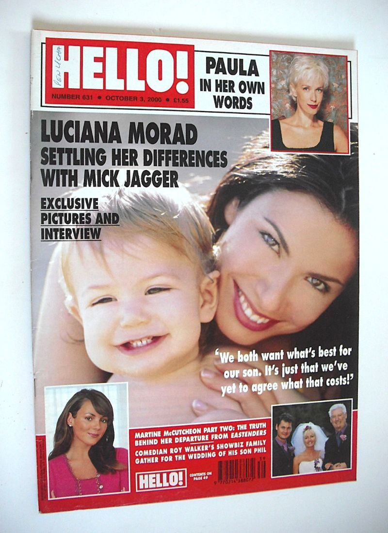 Hello! magazine - Luciana Morad cover (3 October 2000 - Issue 631)