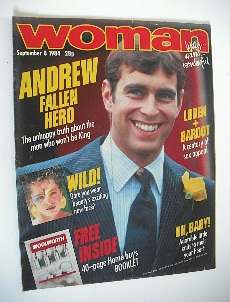 Woman magazine - Prince Andrew cover (8 September 1984)