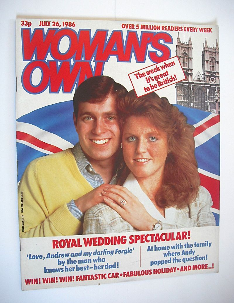 Woman's Own magazine - 26 July 1986 - Sarah Ferguson and Prince Andrew cover