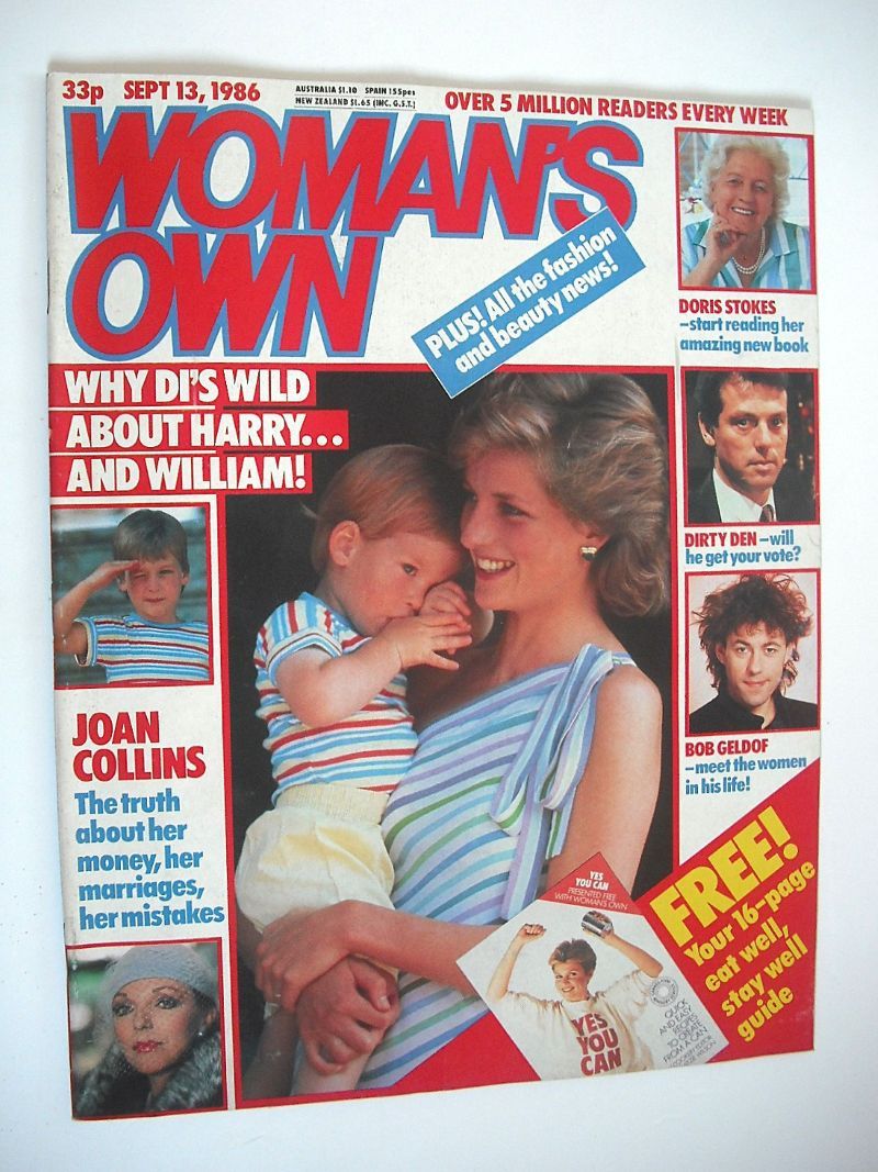 Woman's Own magazine - 13 September 1986 - Princess Diana cover
