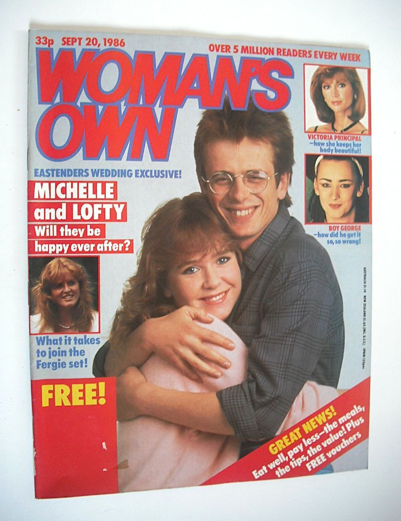 Woman's Own magazine - 20 September 1986 - Tom Watt and Susan Tully cover