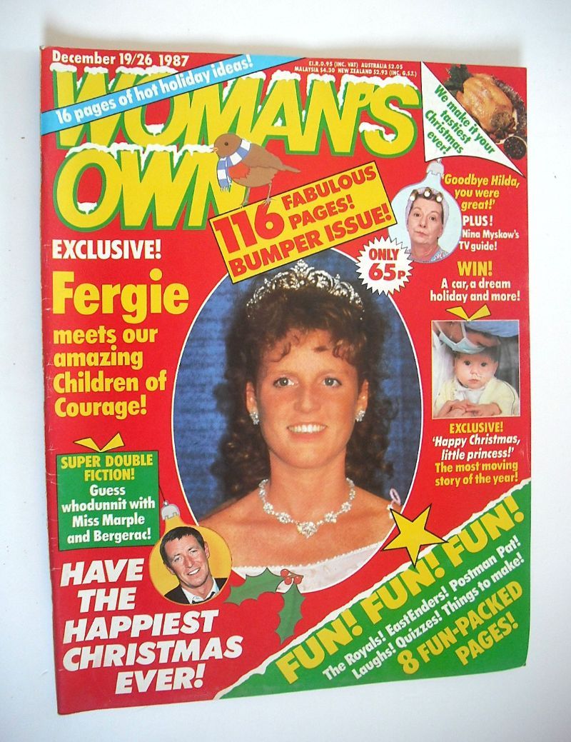 Woman's Own magazine - 19-26 December 1987 - Sarah Ferguson cover