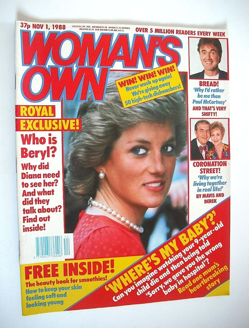 Woman's Own magazine - 1 November 1988 - Princess Diana cover