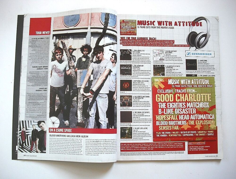 Rock Sound magazine - Good Charlotte cover (December 2004)