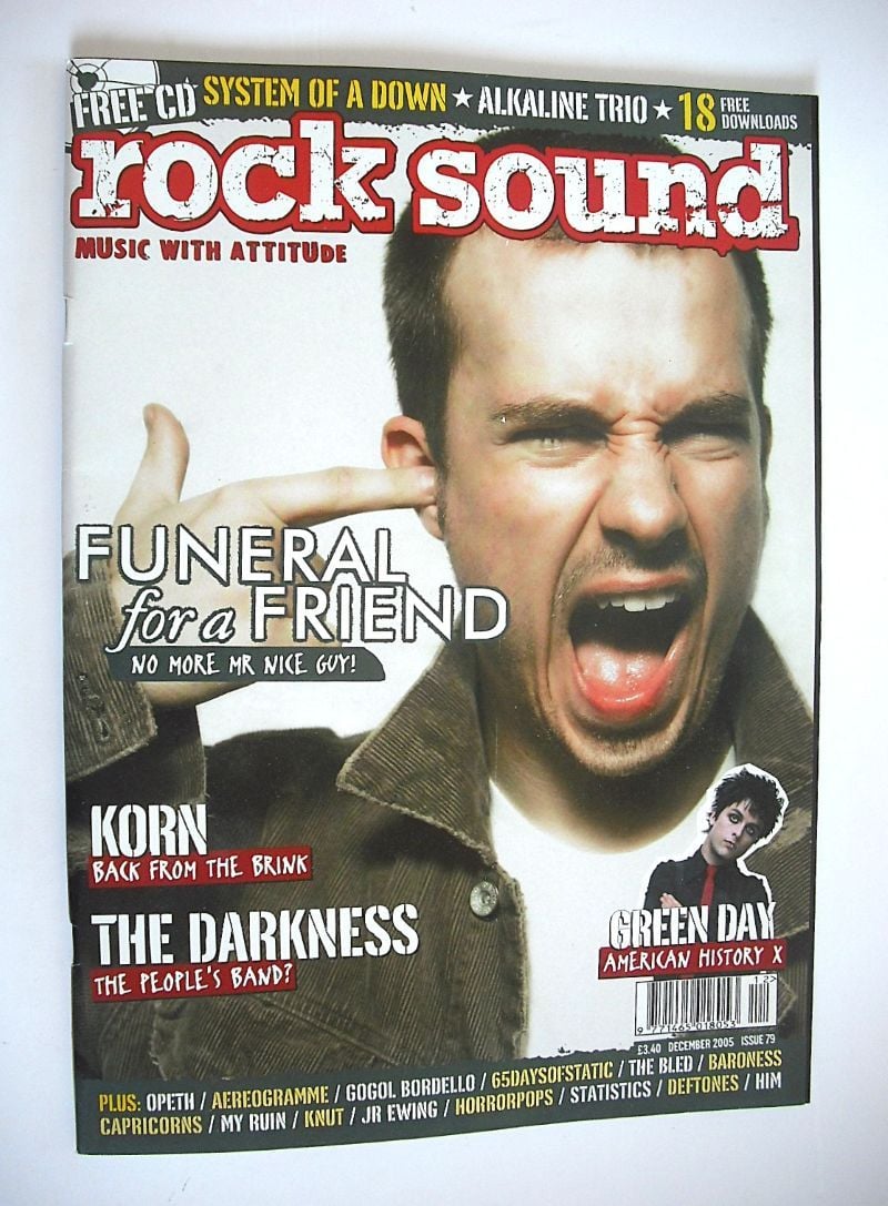 Rock Sound magazine - Funeral For A Friend cover (December 2005)