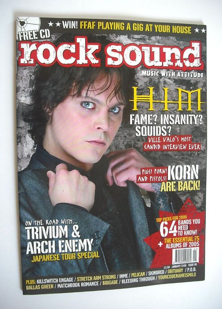 Rock Sound magazine - HIM Ville Valo cover (January 2006)