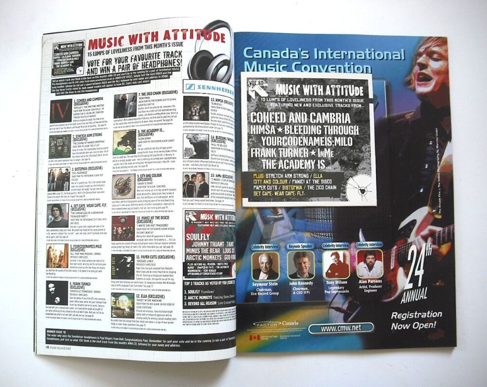 Rock Sound magazine - HIM Ville Valo cover (January 2006)