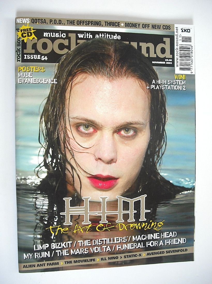 Rock Sound magazine - HIM Ville Valo cover (November 2003)