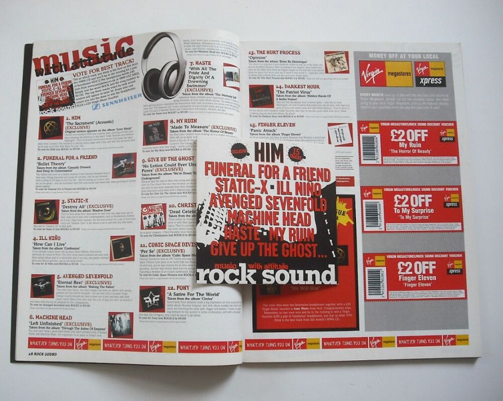 Rock Sound magazine - HIM Ville Valo cover (November 2003)
