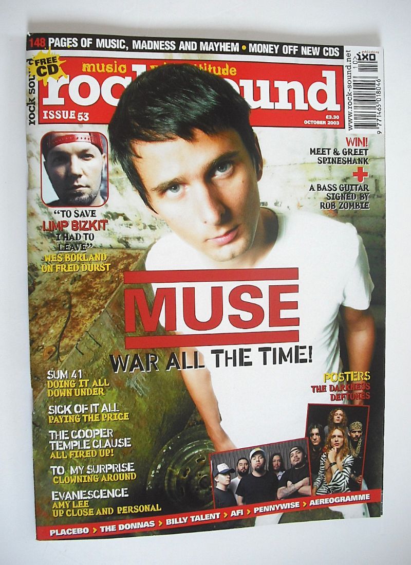 Rock Sound magazine - Matt Bellamy cover (October 2003)