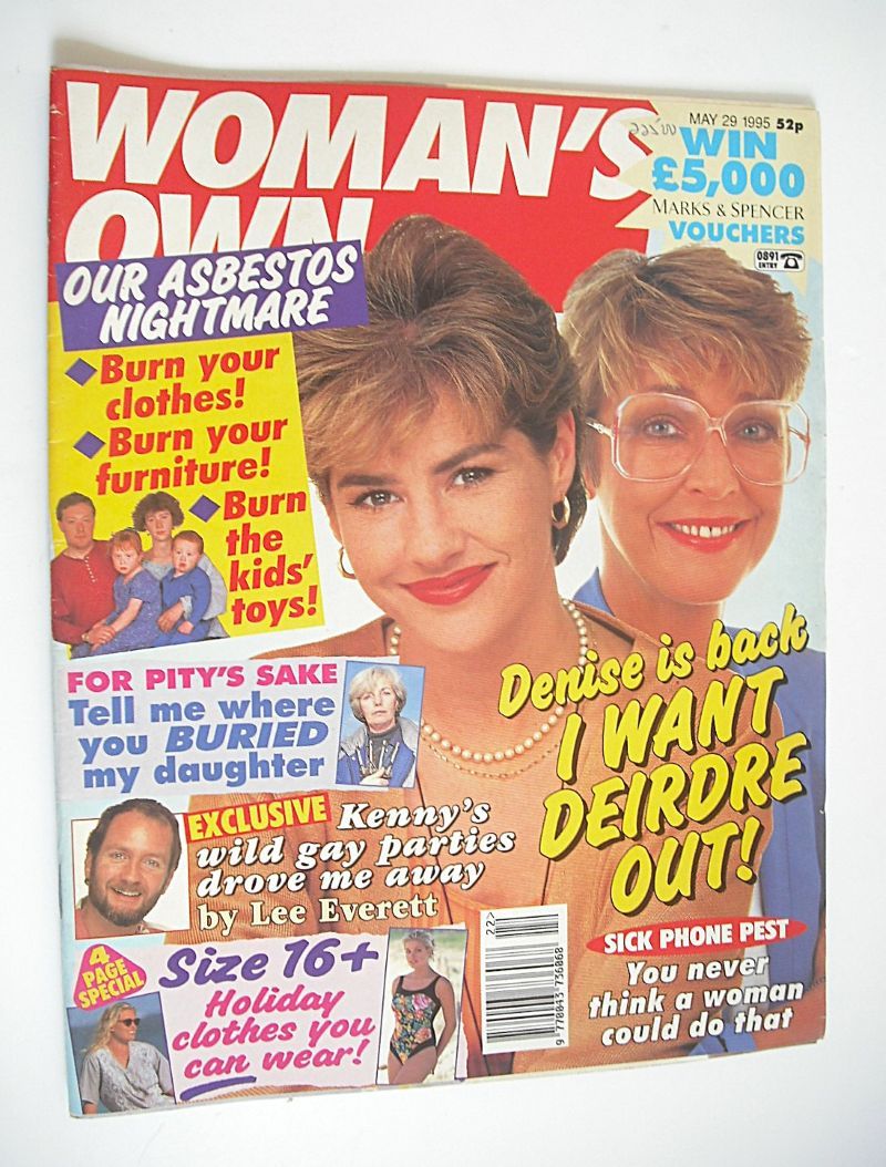 Woman's Own magazine - 29 May 1995 - Denise Black and Anne Kirkbride cover