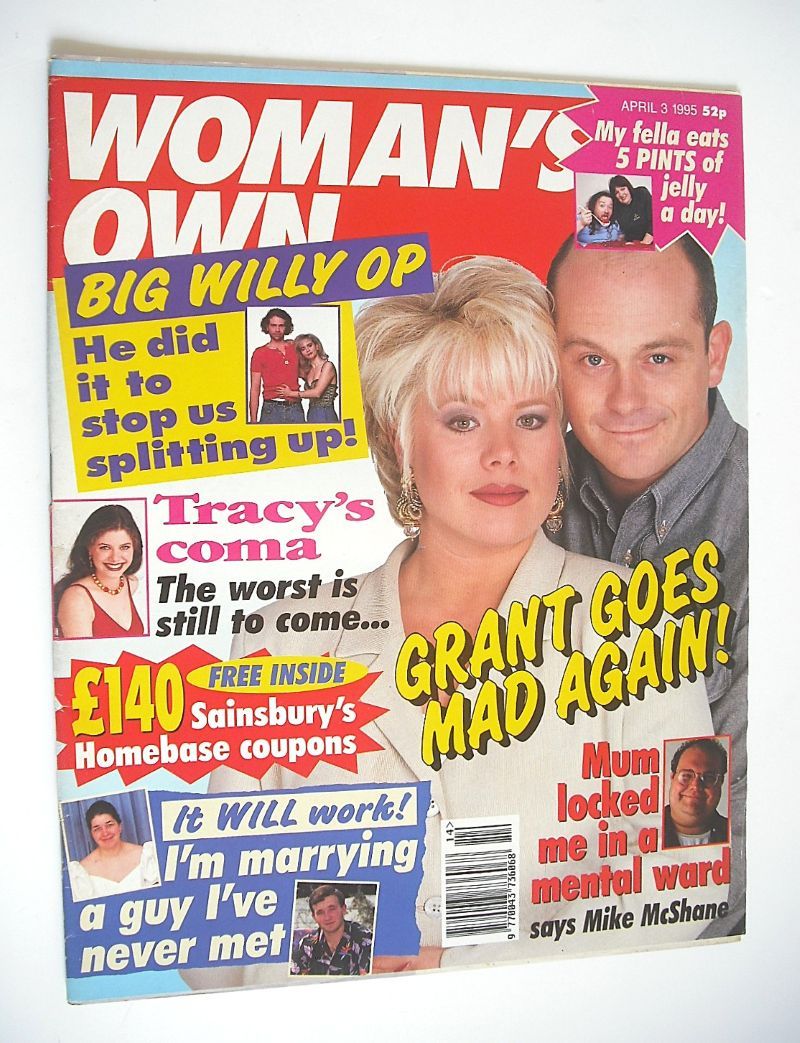 Woman's Own magazine - 3 April 1995 - Ross Kemp and Letitia Dean cover