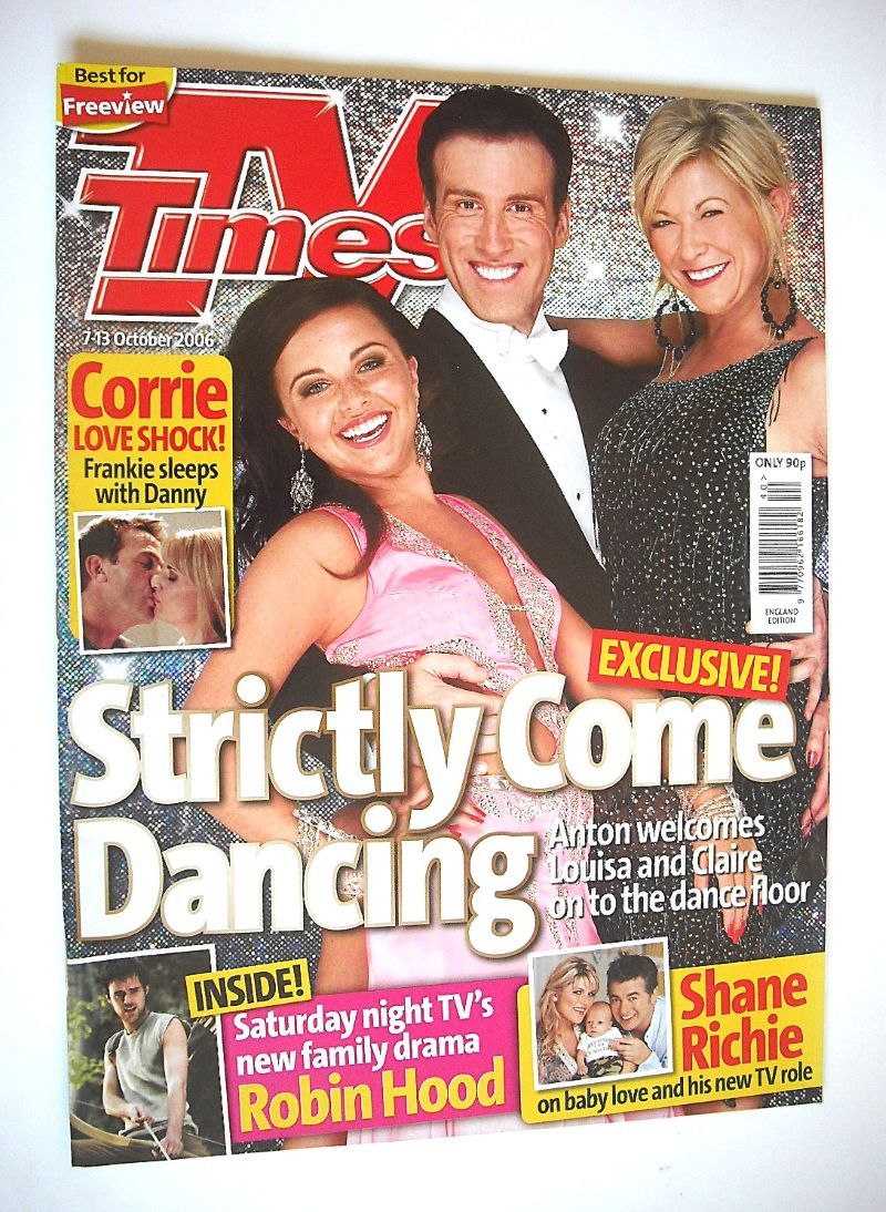 TV Times magazine - Louisa Lytton, Anton Du Beke and Claire King cover (7-13 October 2006)