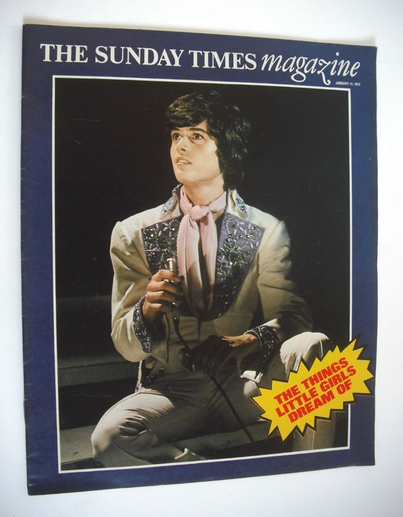 The Sunday Times magazine - Donny Osmond cover (14 January 1973)