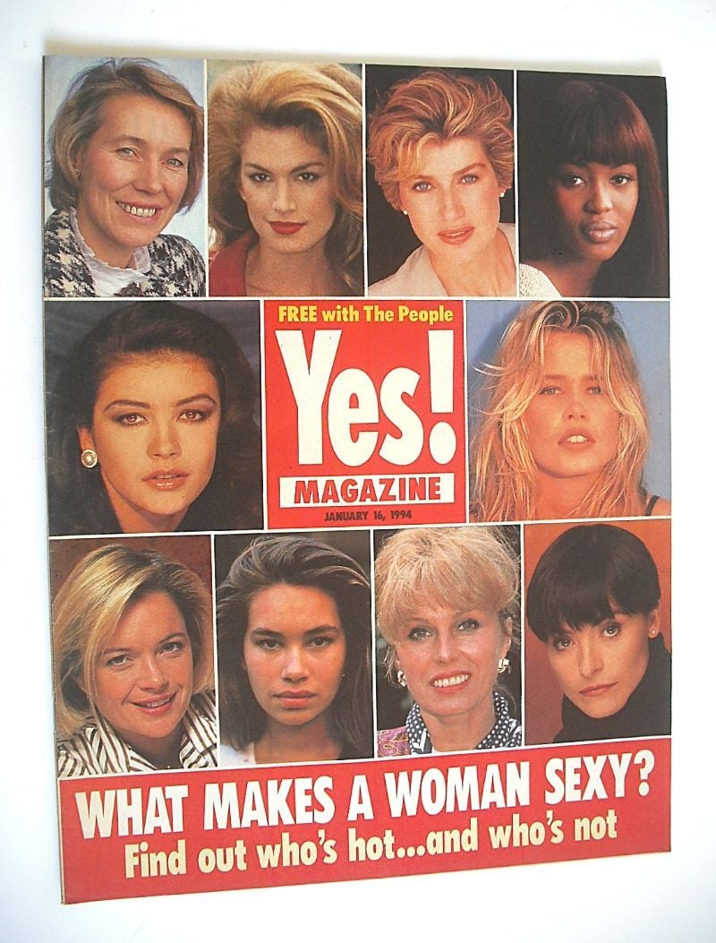 Yes! magazine - What Makes A Woman Sexy cover (16 January 1994)