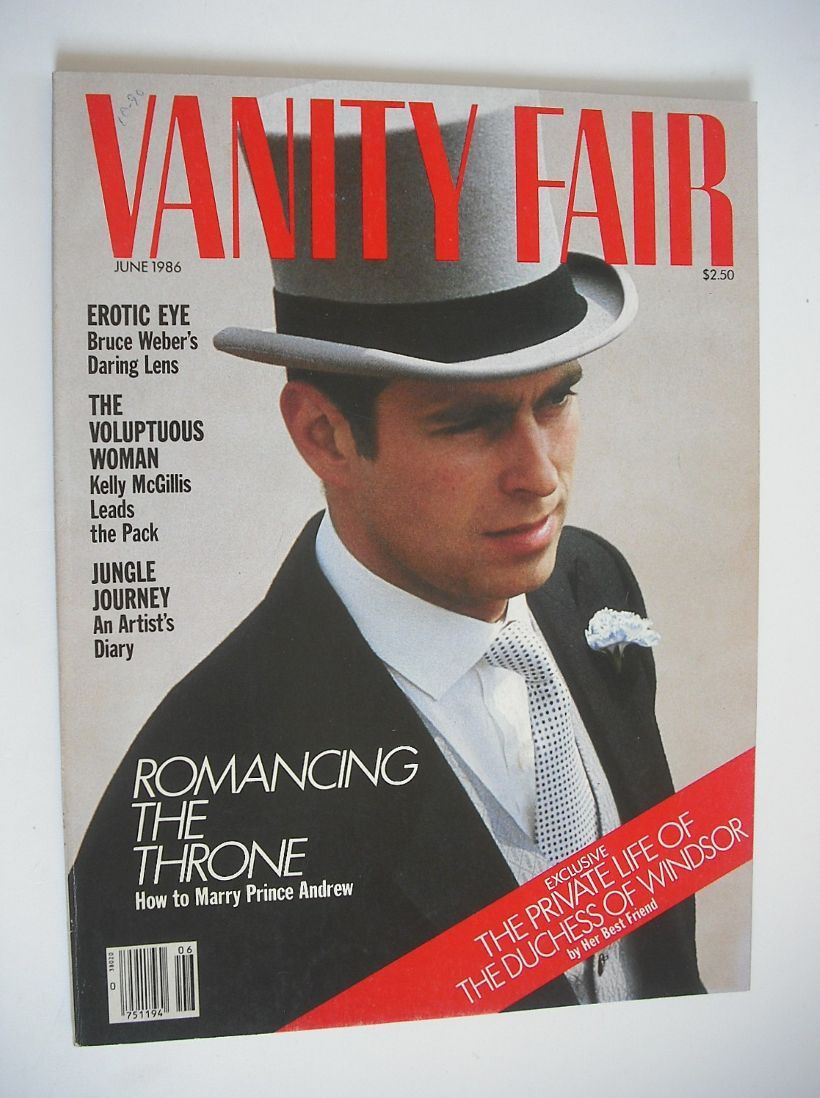 US Vanity Fair magazine - Prince Andrew cover (June 1986)