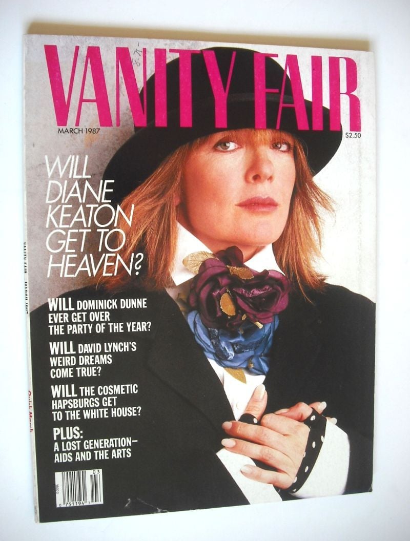 US Vanity Fair magazine - Diane Keaton cover (March 1987)