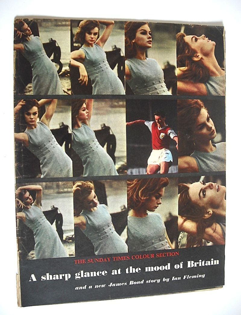 The Sunday Times Colour Section magazine - Jean Shrimpton cover (4 February 1962)