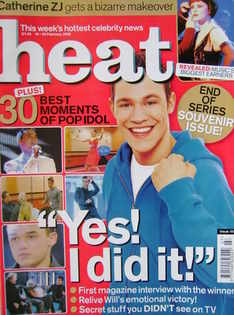 Heat magazine - Will Young cover (16-22 February 2002 - Issue 155)