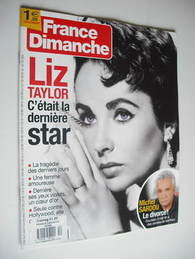 France Dimanche magazine - Elizabeth Taylor cover (25-31 March 2011)