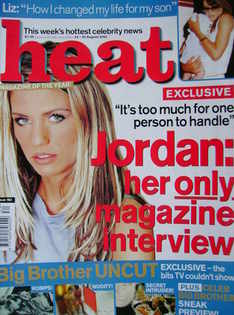 Heat magazine - Jordan cover (24-30 August 2002 - Issue 182)