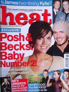 <!--2002-09-07-->Heat magazine - Victoria and David Beckham cover (7-13 Sep