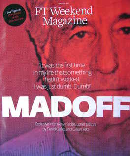 FT Weekend magazine - Bernie Madoff cover (9/10 April 2011)