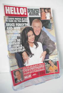 Hello! magazine - Bruce Forsyth and Wilnelia cover (21 March 1998 - Issue 501)