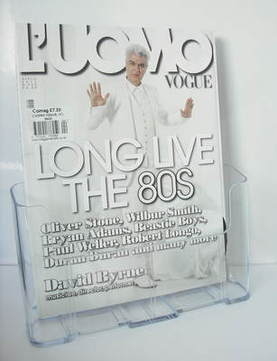 L'Uomo Vogue magazine - April 2011 - David Byrne cover