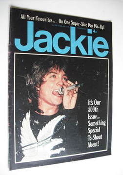 Jackie magazine - 4 August 1973 (Issue 500 - David Cassidy cover)