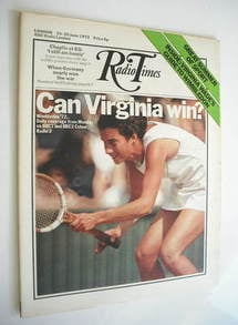 Radio Times magazine - Virginia Wade cover (24-30 June 1972)
