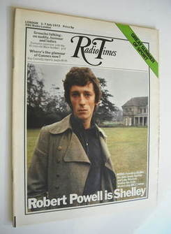 <!--1972-07-01-->Radio Times magazine - Robert Powell cover (1-7 July 1972)