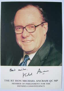 Michael Ancram autograph