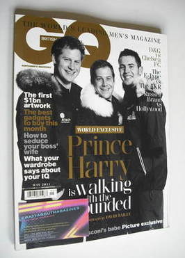 British GQ magazine - May 2011 - Prince Harry Walking With The Wounded cover