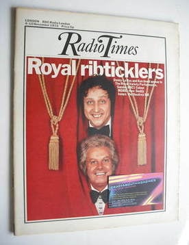Radio Times magazine - Danny La Rue and Ken Dodd cover (4-10 November 1972)