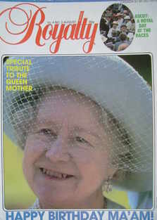 Royalty Monthly magazine - The Queen Mother cover (August 1984, Vol.4 No.2)