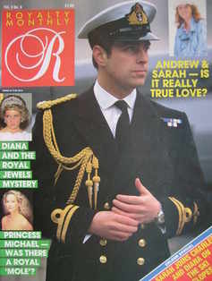 Royalty Monthly magazine - Prince Andrew cover (March 1986, Vol.5 No.6)