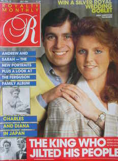 Royalty Monthly magazine - Prince Andrew and Sarah Ferguson cover (July 1986, Vol.5 No.10)