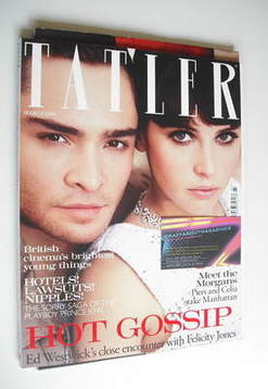 Tatler magazine - March 2011 - Ed Westwick and Felicity Jones cover