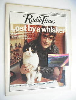 Radio Times magazine - Lucky the cat and owner cover (31 March - 6 April 1973)