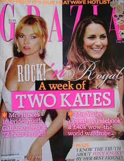 <!--2011-07-11-->Grazia magazine - Kate Moss and Kate Middleton cover (11 J
