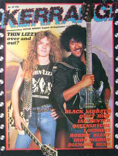 <!--1983-08-25-->Kerrang magazine - John Sykes and Phil Lynott cover (25 Au