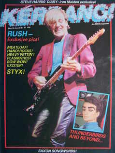 Kerrang magazine - Alex Lifeson cover (19 May - 2 June 1983 - Issue 42)
