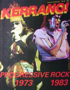 Kerrang magazine - Peter Gabriel and Fish cover (24 February - 9 March 1983 - Issue 36)