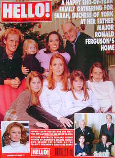 Hello! magazine - Sarah Ferguson and Family cover (9 January 1999 - Issue 542)