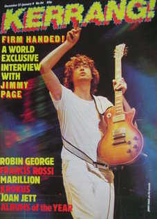 Kerrang magazine - Jimmy Page cover (27 December 1984 - 9 January 1985 - Issue 84)